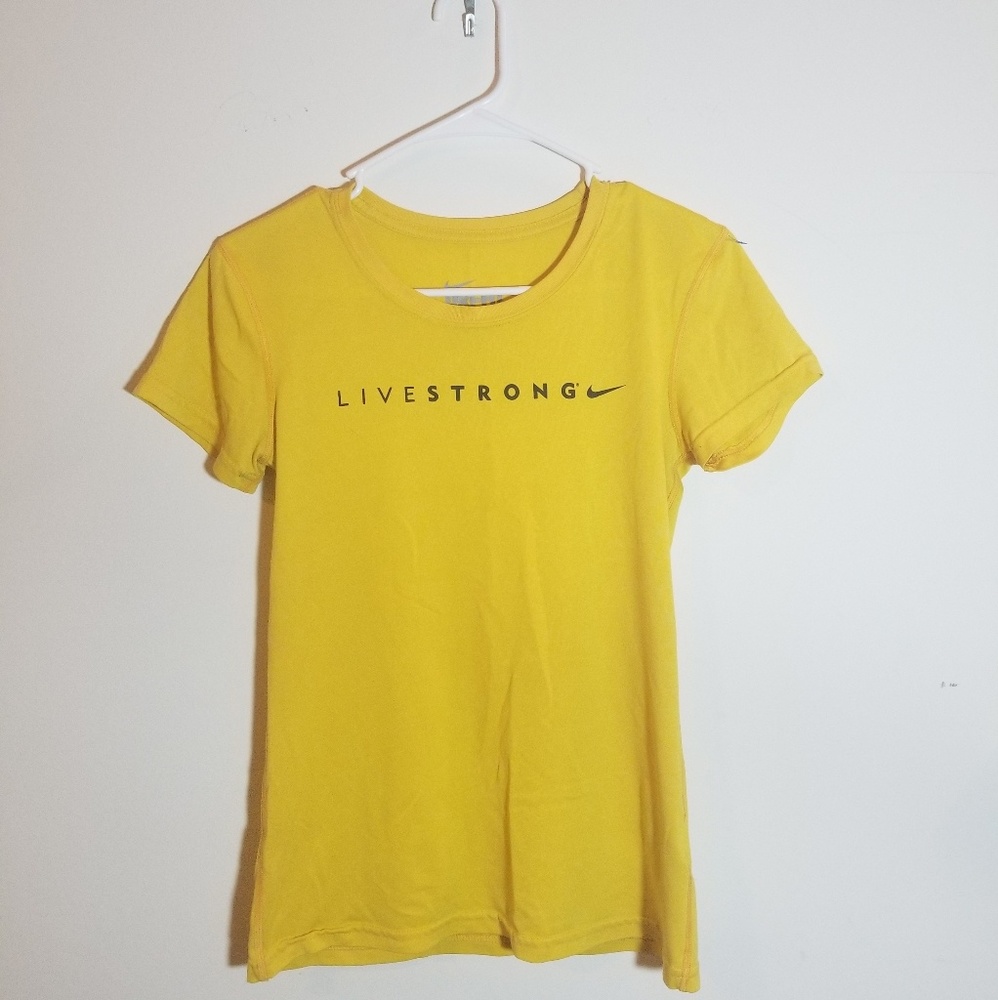 Nike yellow dri fit tee 09